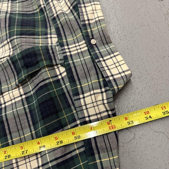 Ralph Lauren Blake Shirt Mens XL Green Navy Plaid Button Down Cotton Casual - Picture 12 of 12